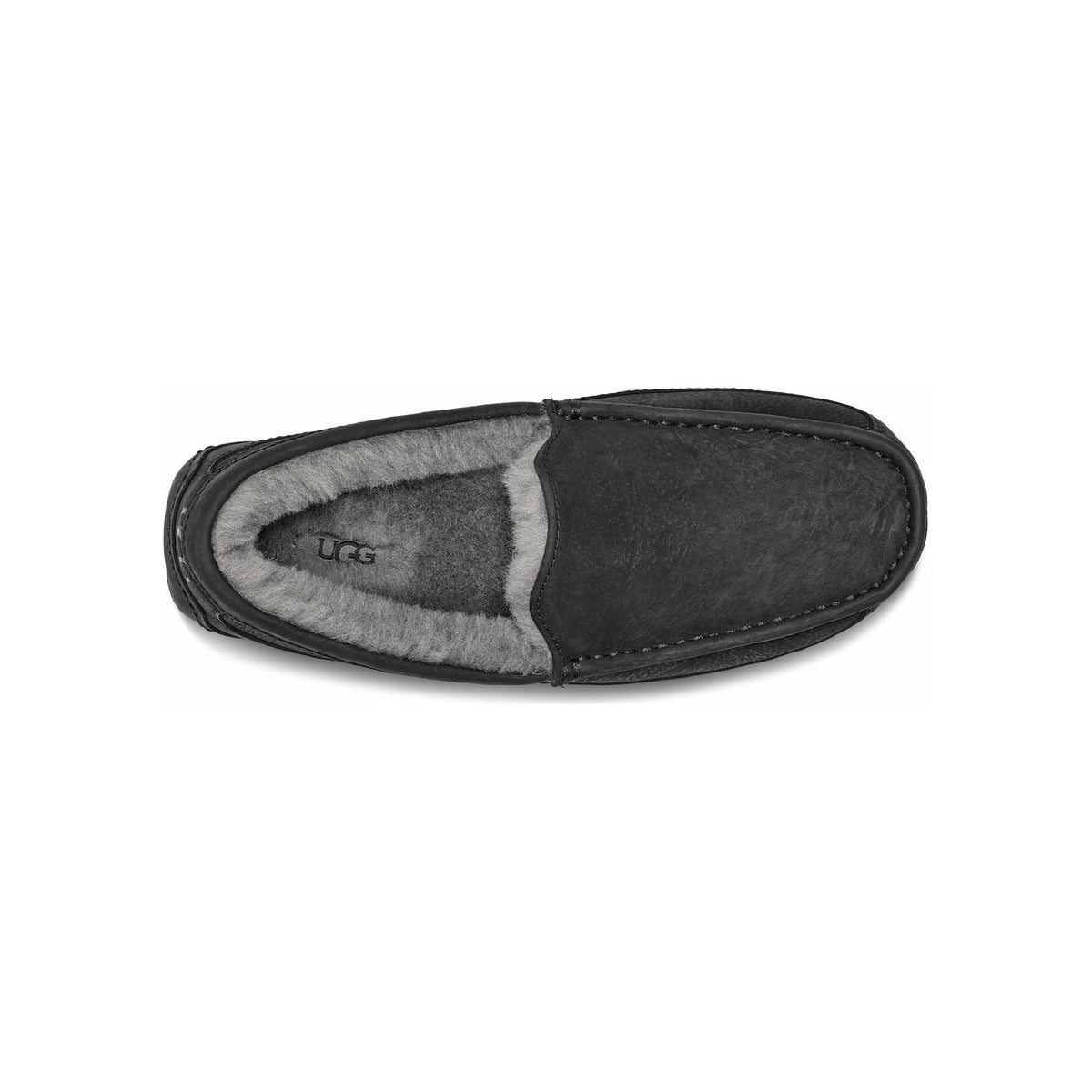 UGG Men's Ascot Slipper in Black Leather