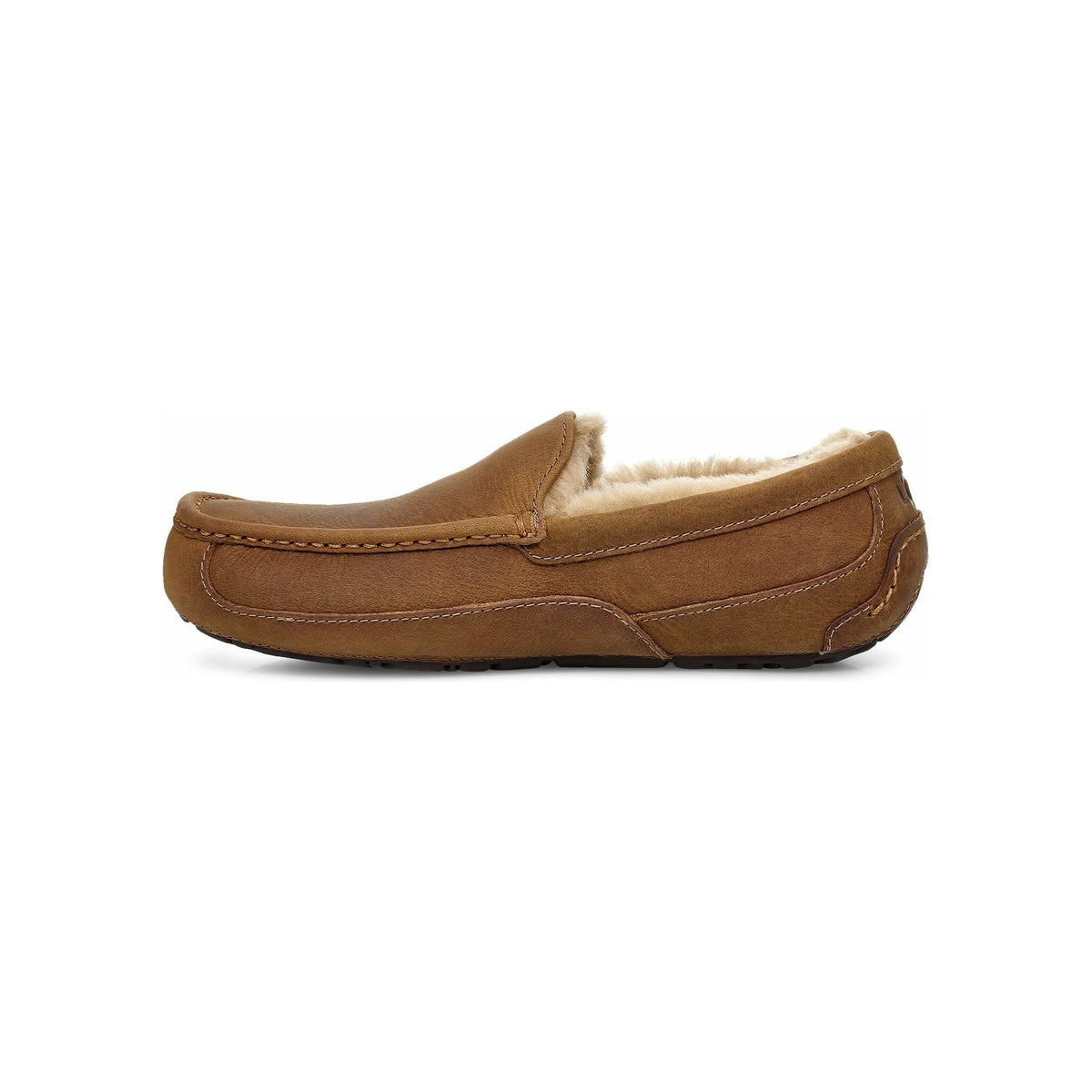 UGG Men's Ascot Leather Slipper in Tan