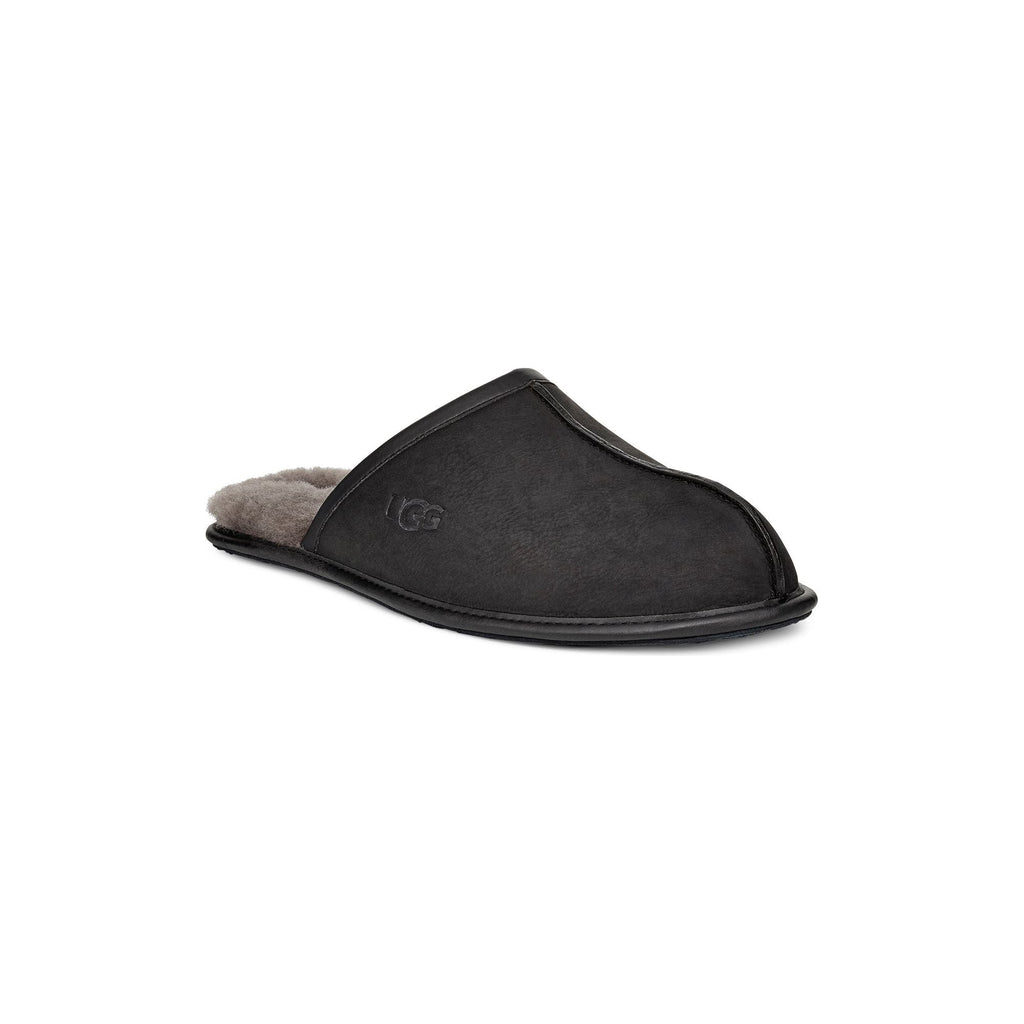 UGG Men's Scuff Leather Slipper in Black