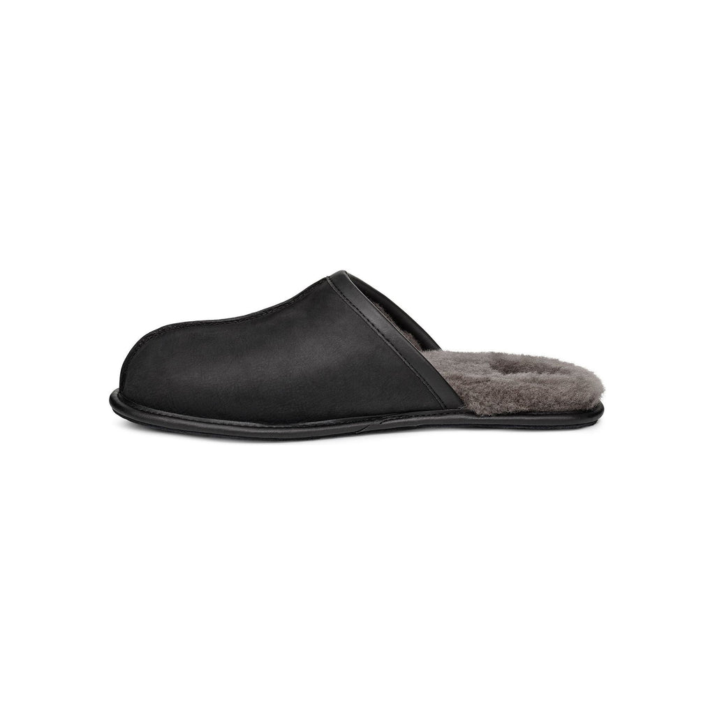 UGG Men's Scuff Leather Slipper in Black