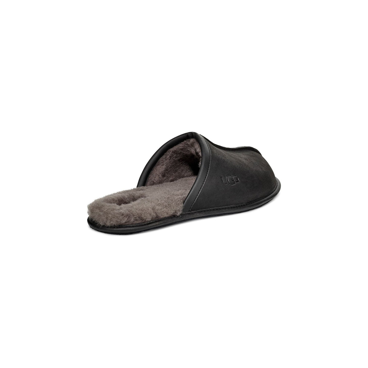 UGG Men's Scuff Leather Slipper in Black