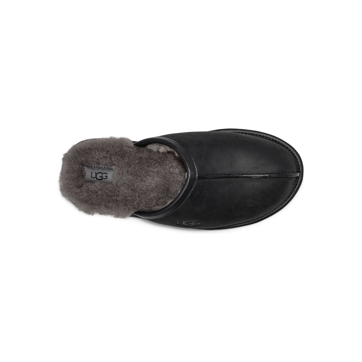 UGG Men's Scuff Leather Slipper in Black