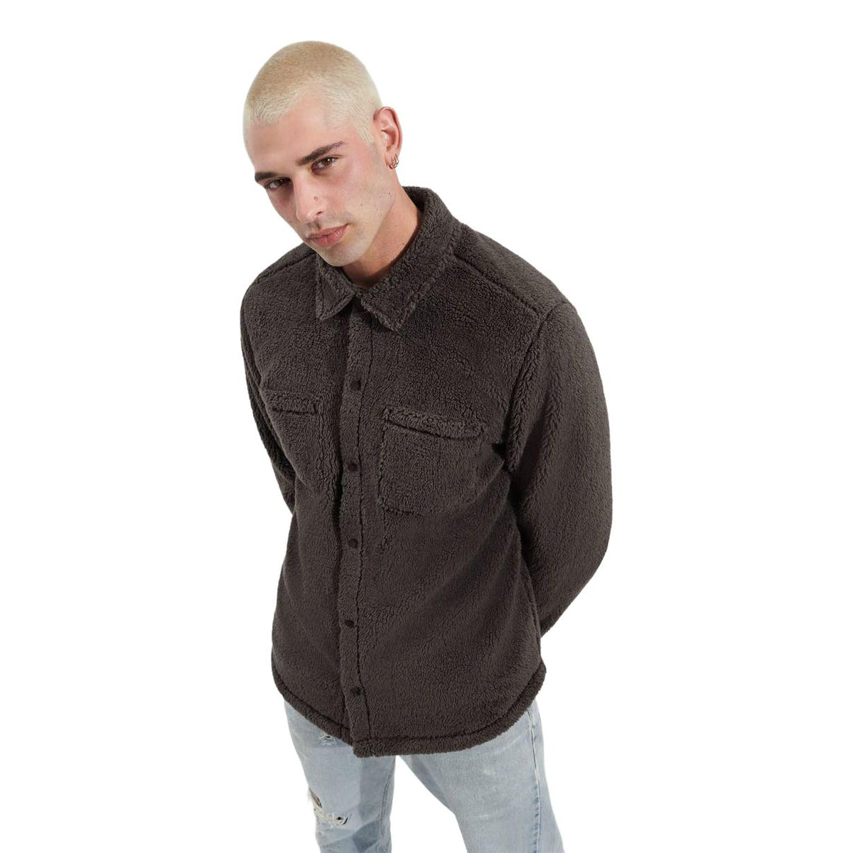 UGG Men's Tasman UGGfluff Snap Shirt in Ink