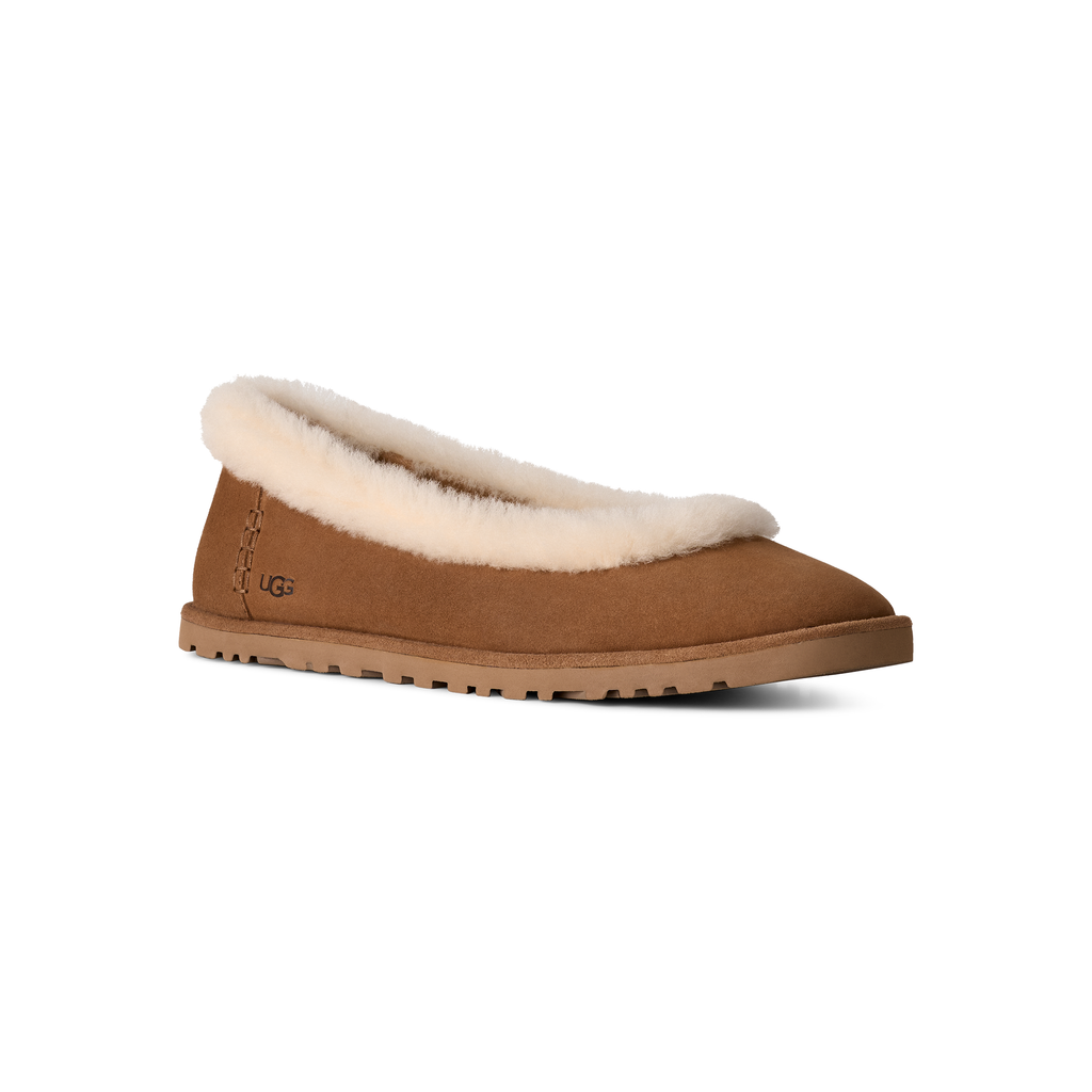 UGG Women's Zora Ballet Flat in Chestnut