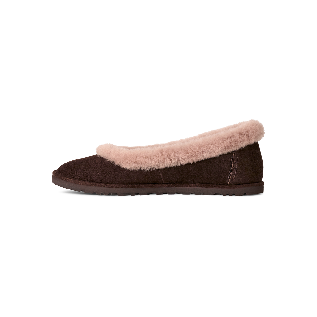 UGG Women's Zora Ballet Flat in Dusted Cocoa