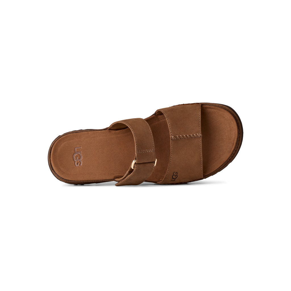 UGG Women's GoldenGaze Slide in Dark Chestnut