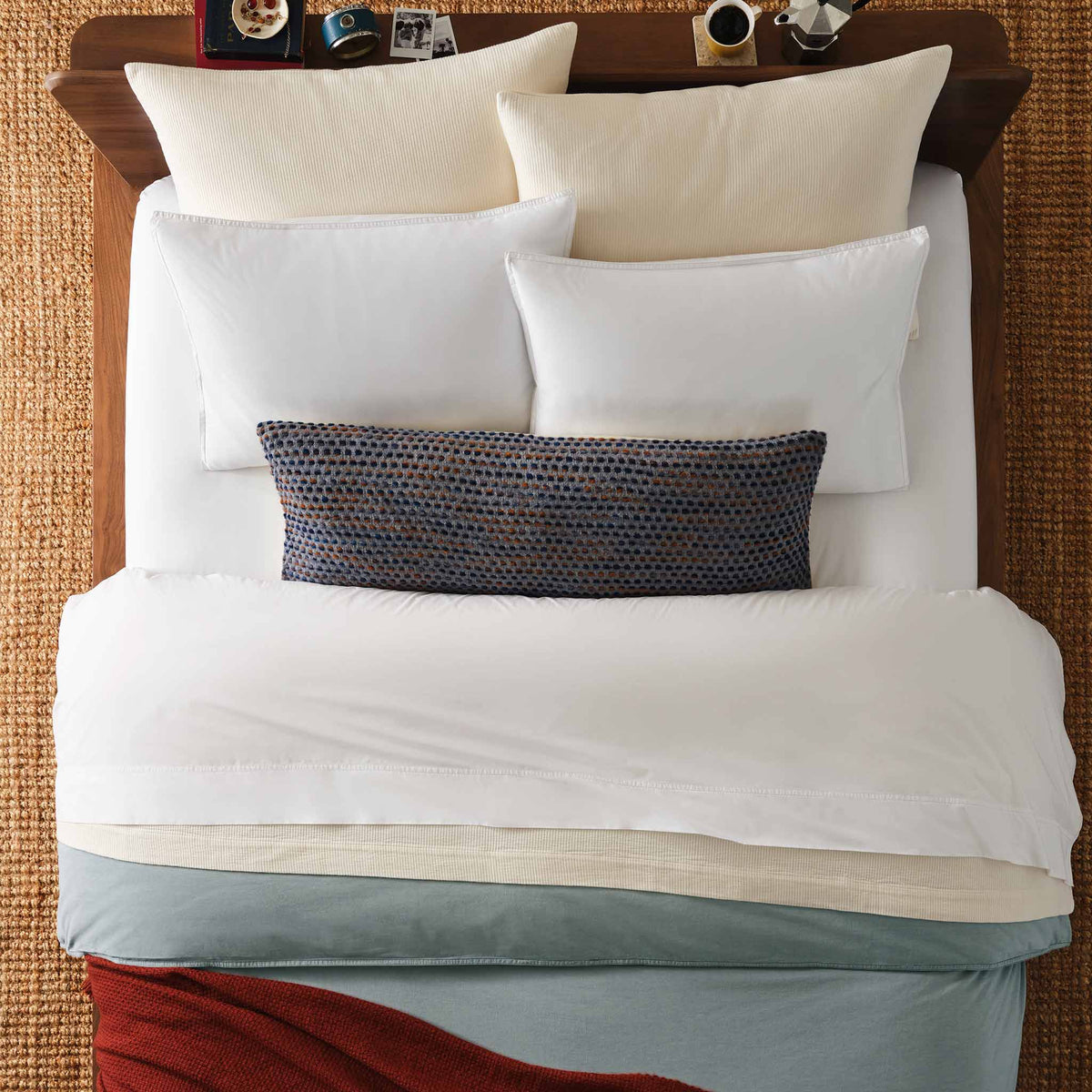 Set of 2 Washed Classic Percale Core Sheet Set Bundle