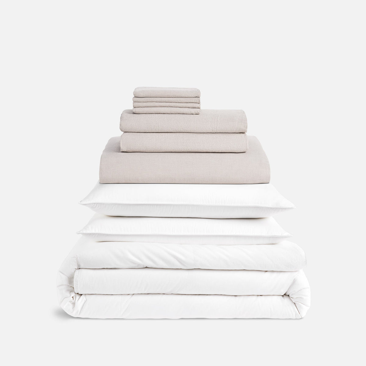 Washed European Linen Bedding Move-In Bundle