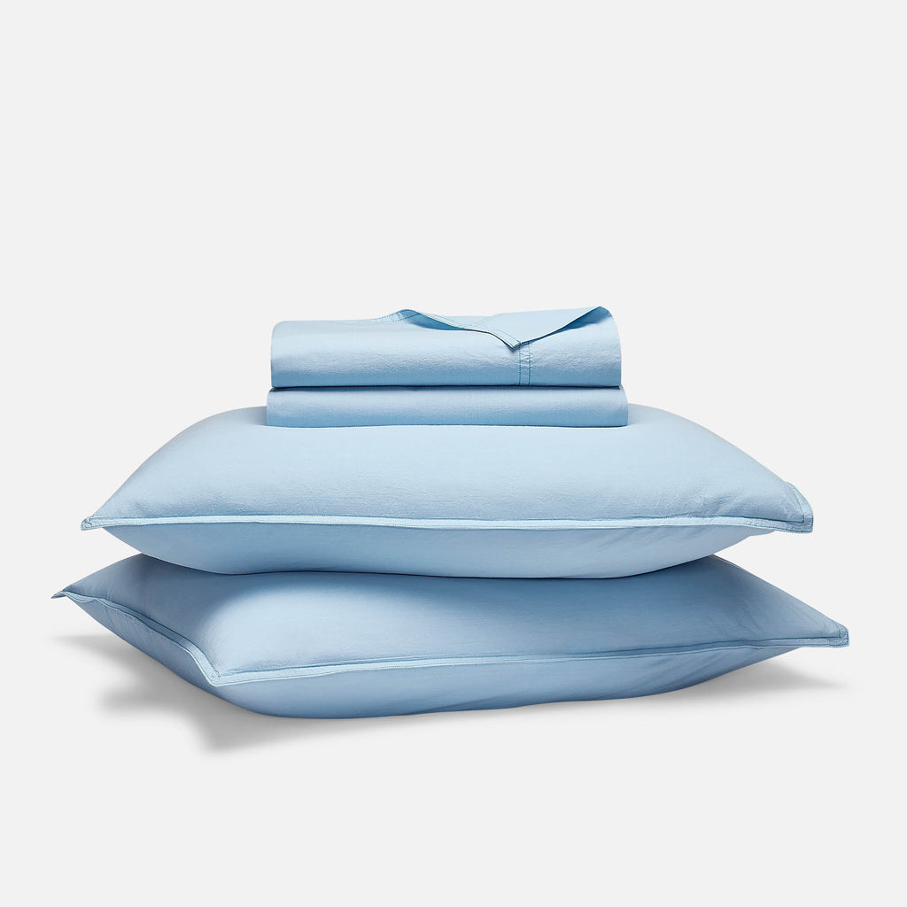 Set of 2 Washed Classic Percale Core Sheet Set Bundle