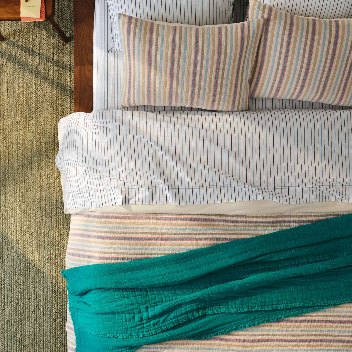 Set of 2 Washed Classic Percale Core Sheet Set Bundle