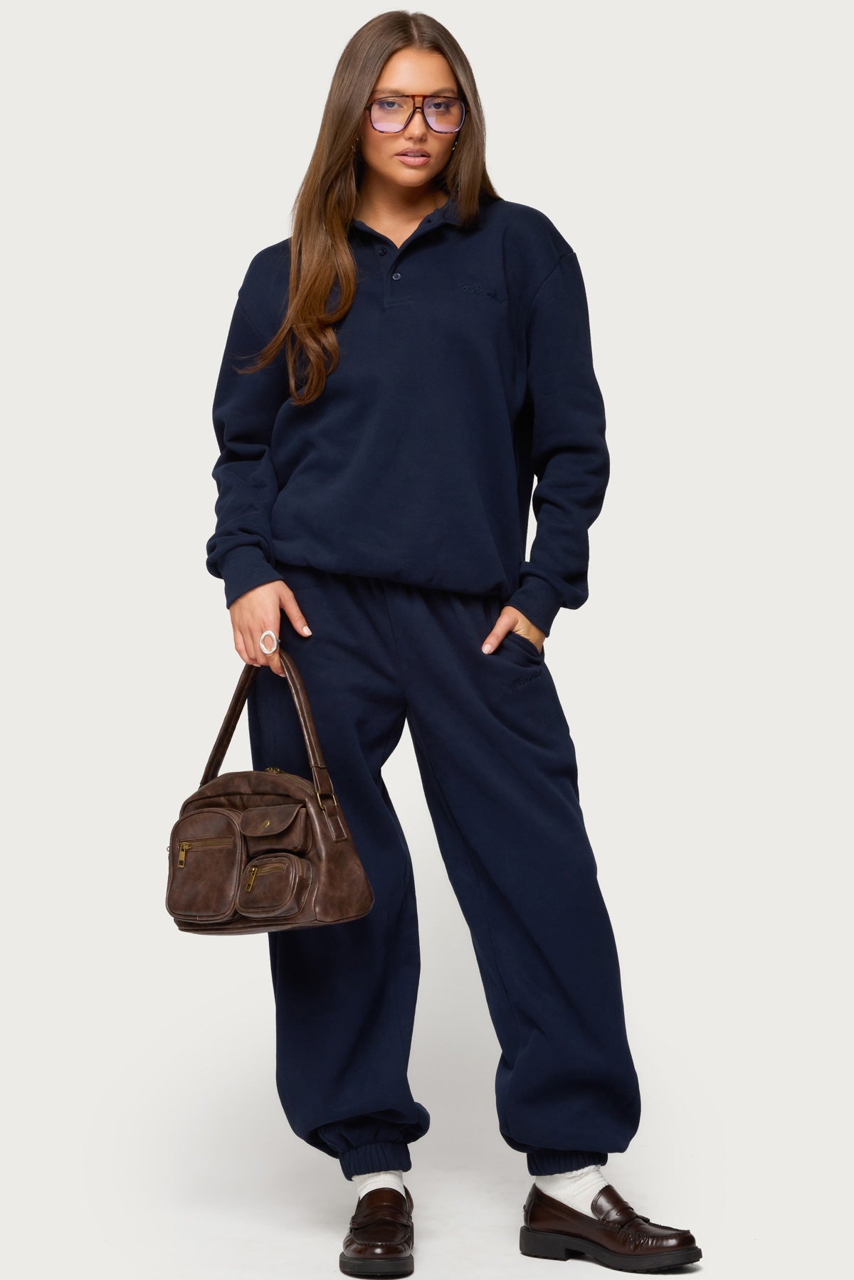 Jayce Oversized Edikted Polo Sweatshirt