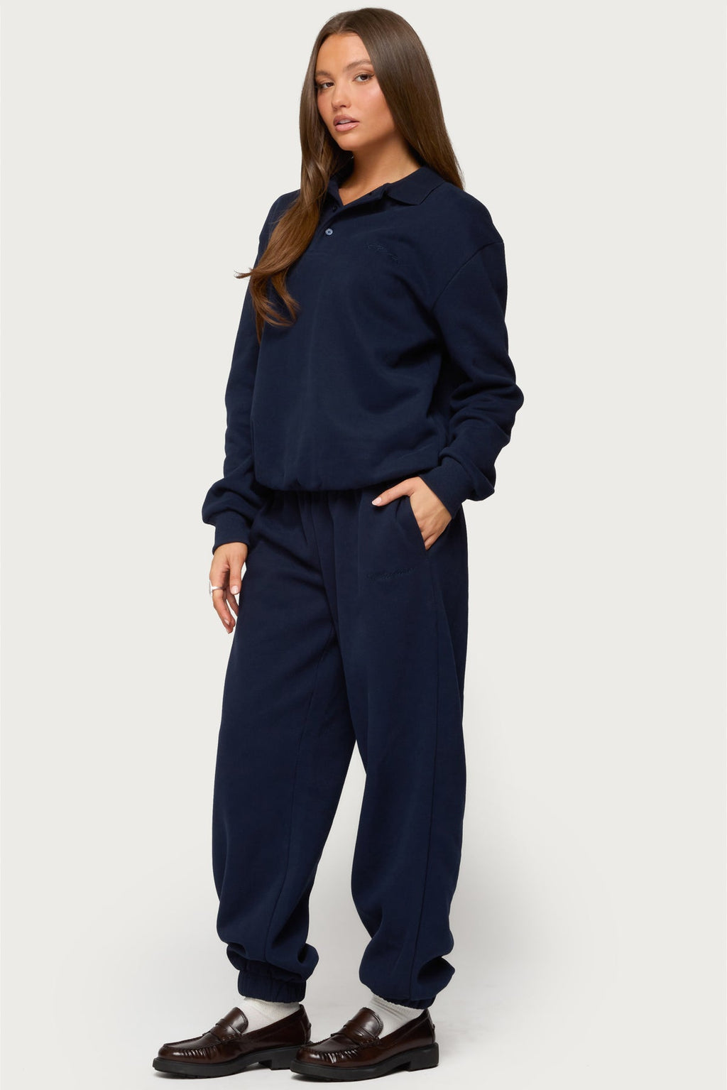 Jayce Oversized Edikted Polo Sweatshirt
