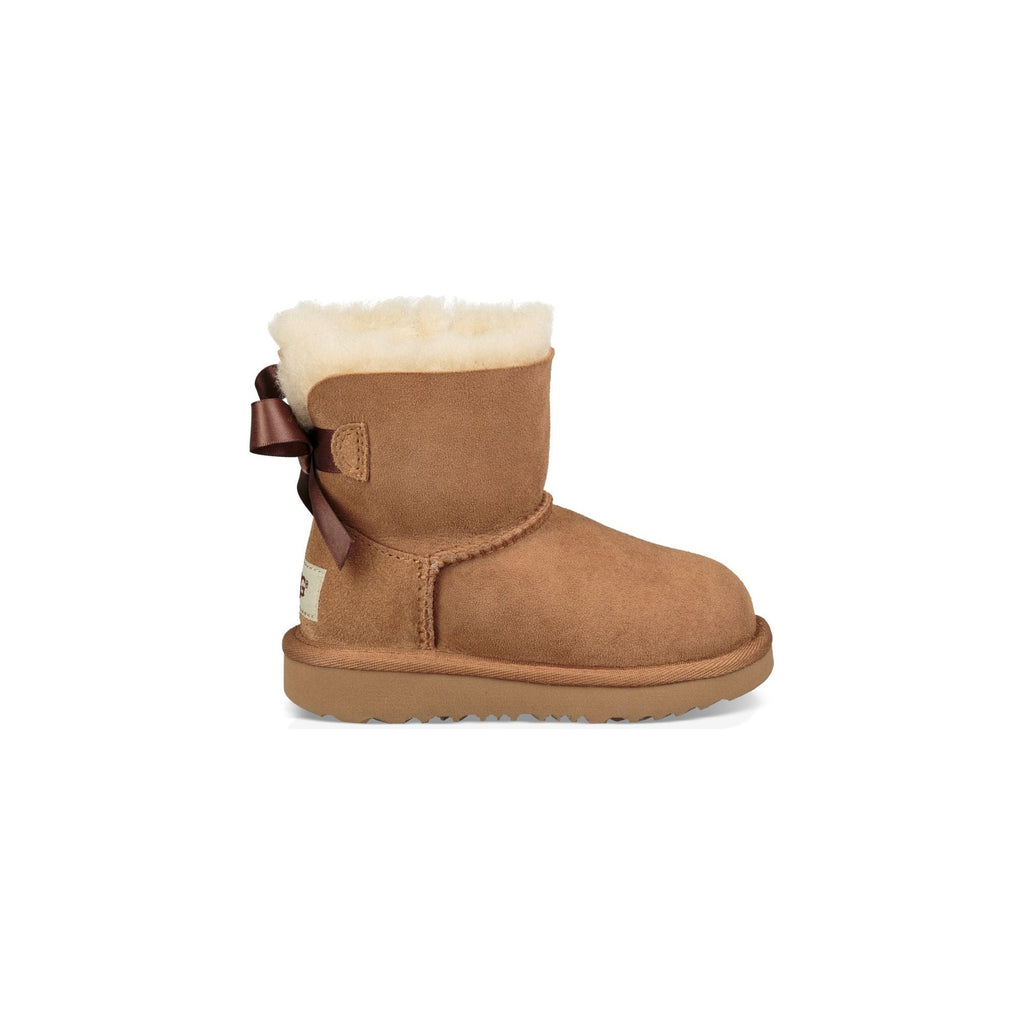 UGG Kid's Mini Bailey Bow II Boot in Chestnut