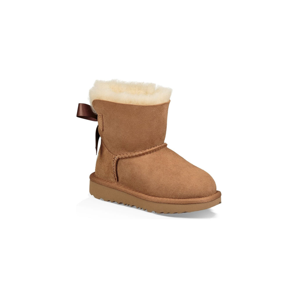 UGG Kid's Mini Bailey Bow II Boot in Chestnut