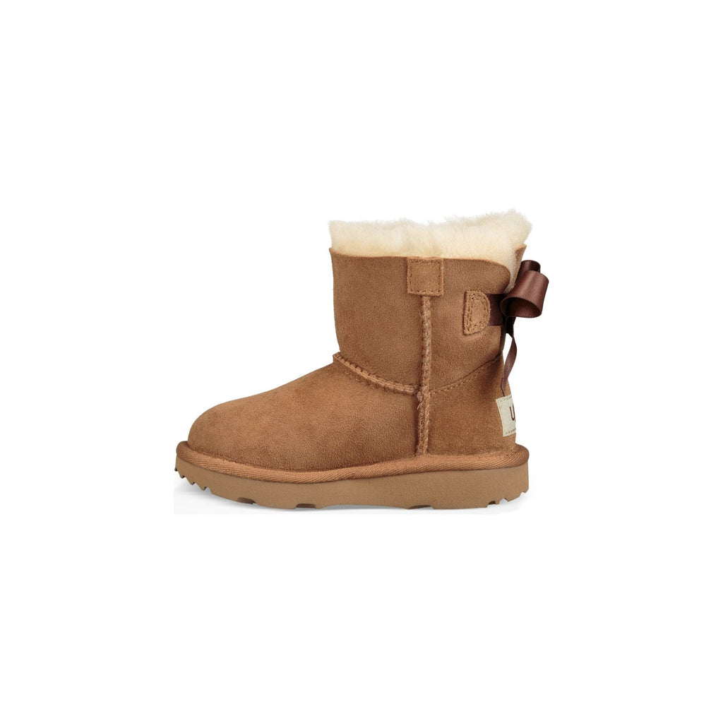 UGG Kid's Mini Bailey Bow II Boot in Chestnut