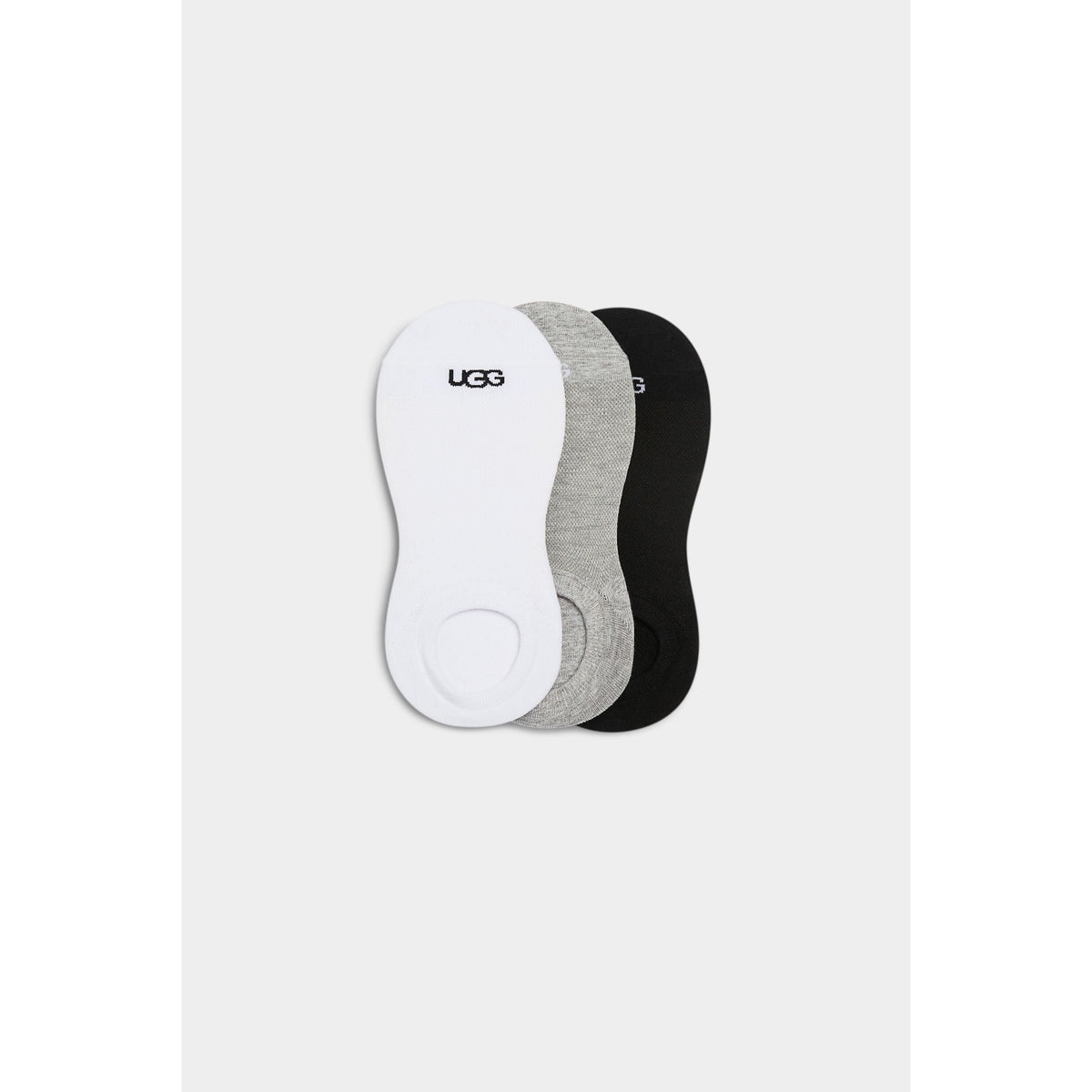 Ugg Women's Stela No-Show 3 Pack Socks in White Grey & Black