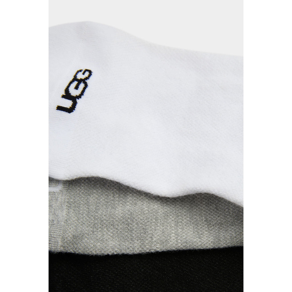 Ugg Women's Stela No-Show 3 Pack Socks in White Grey & Black