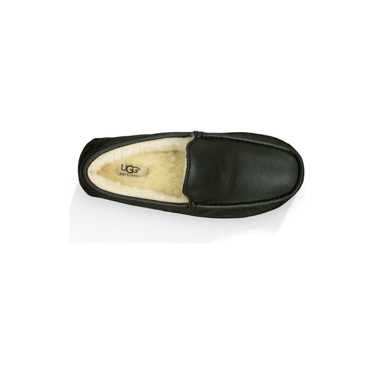 UGG Men's Ascot Leather Slipper in Black
