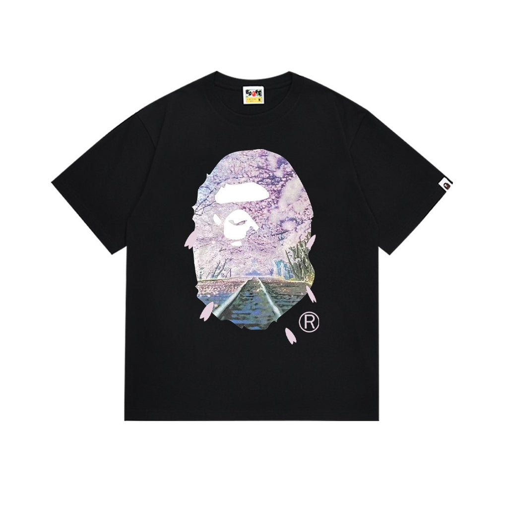 BAPE Ape Head Cherry Blossom Graphic T-Shirt