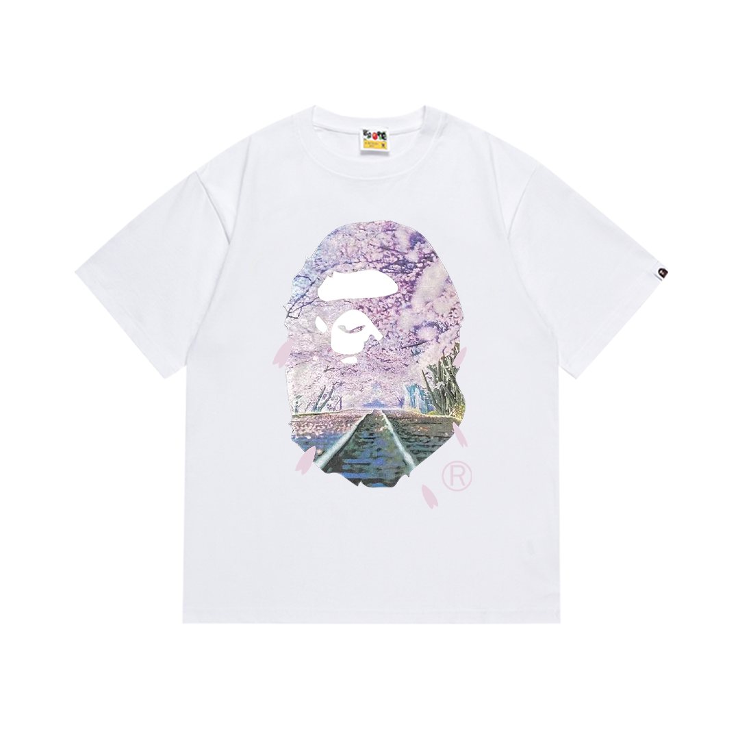 BAPE Ape Head Cherry Blossom Graphic T-Shirt