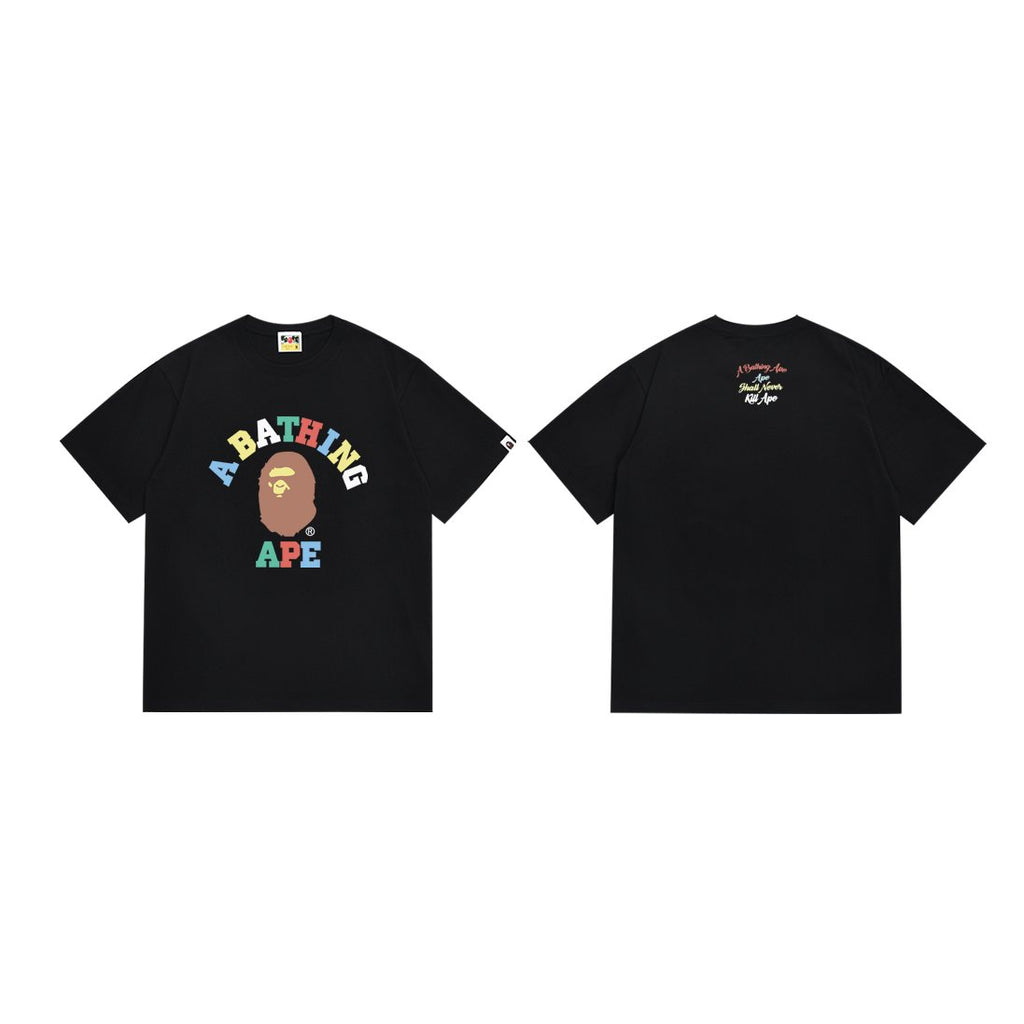 BAPE Ape Head Color Letter Graphic T-Shirt