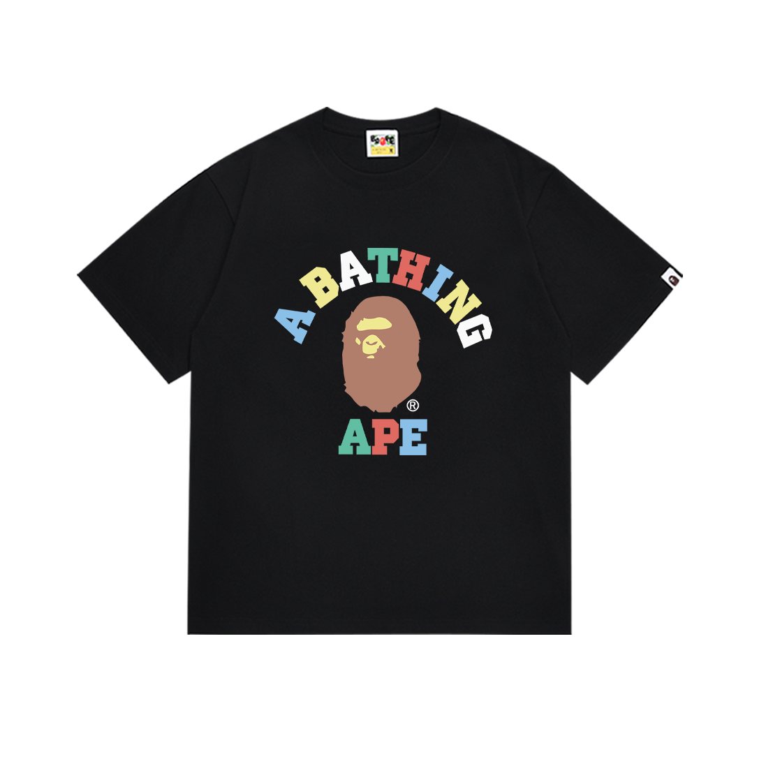 BAPE Ape Head Color Letter Graphic T-Shirt