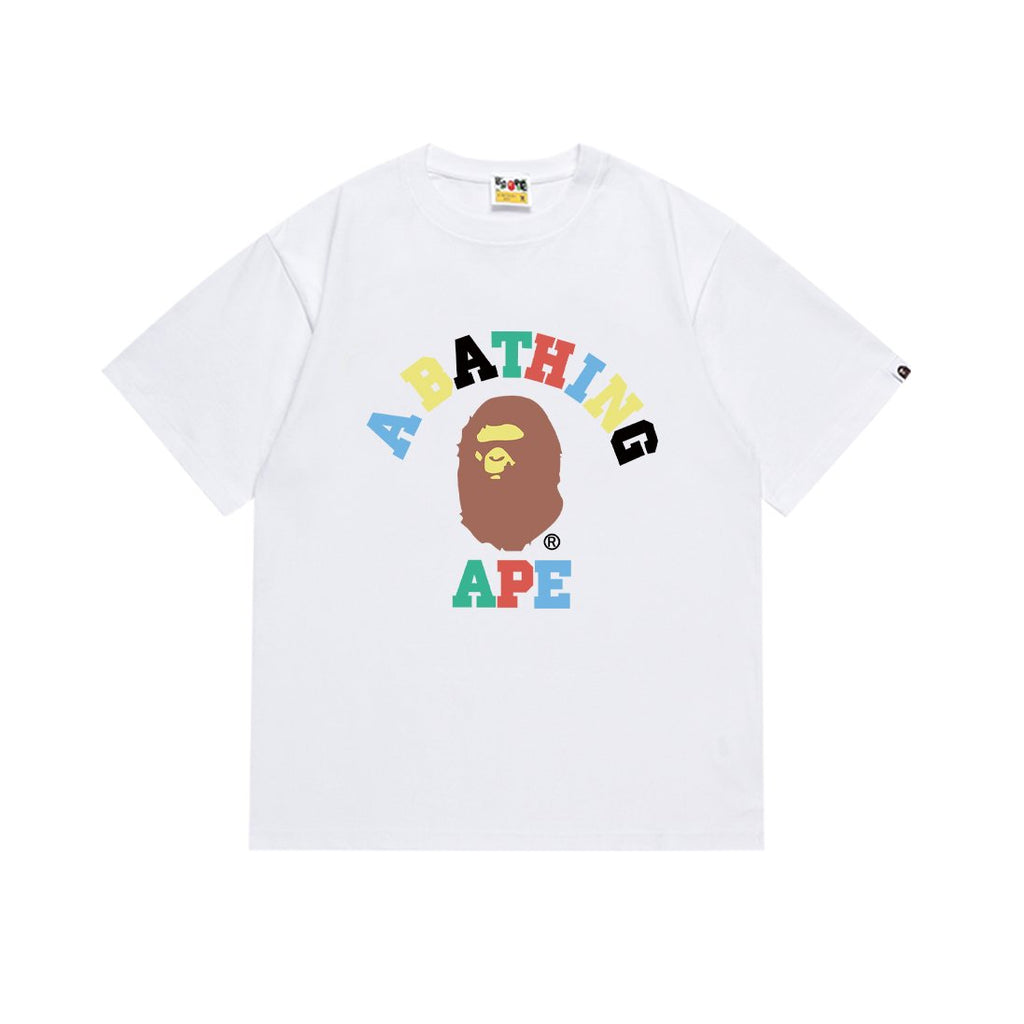 BAPE Ape Head Color Letter Graphic T-Shirt