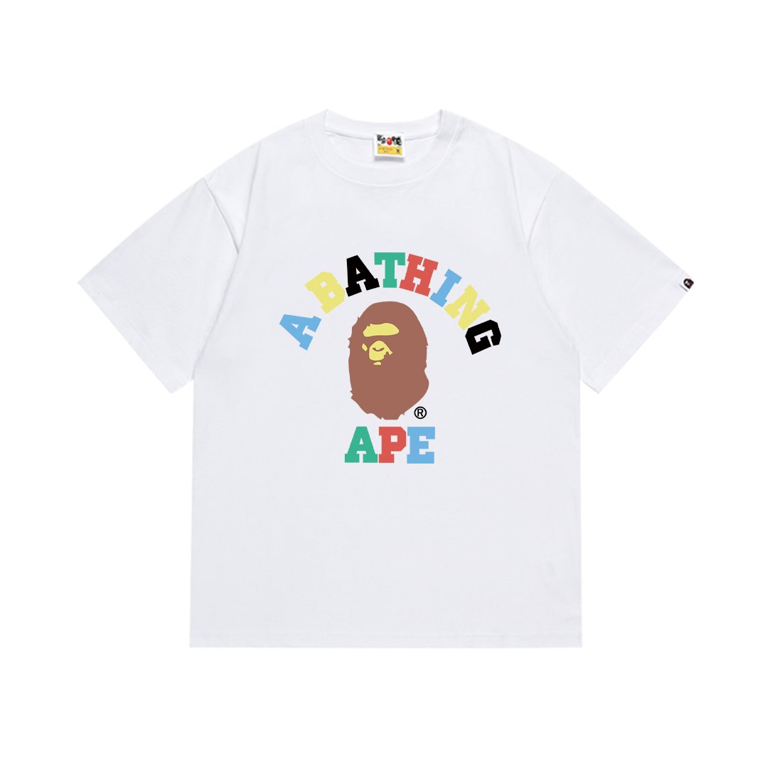 BAPE Ape Head Color Letter Graphic T-Shirt