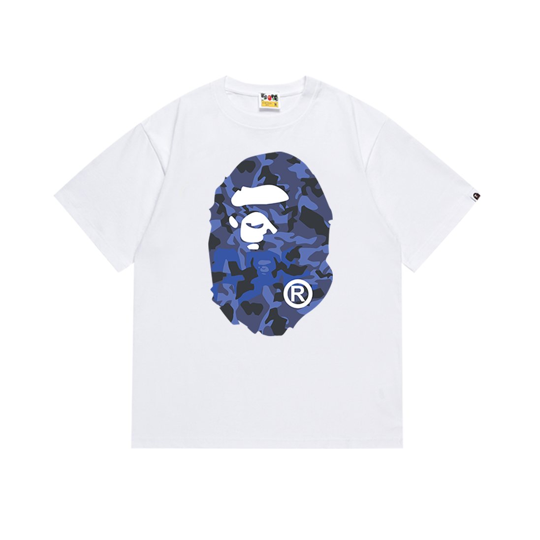 BAPE Blue Camo Ape Head Graphic T-Shirt