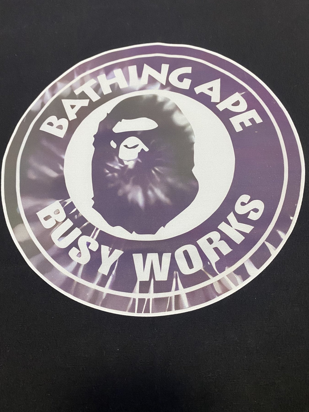 BAPE Busy Works Iridescent Circle Graphic T-Shirt