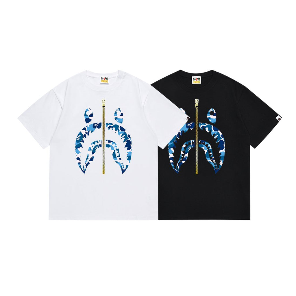 BAPE Blue Camo Head Graphic T-Shirt