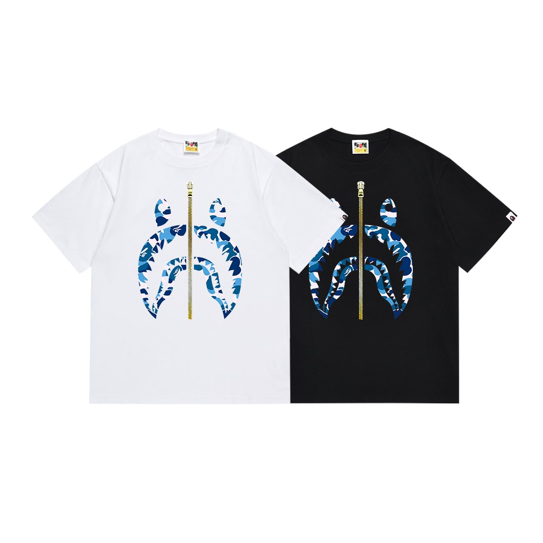 BAPE Blue Camo Head Graphic T-Shirt