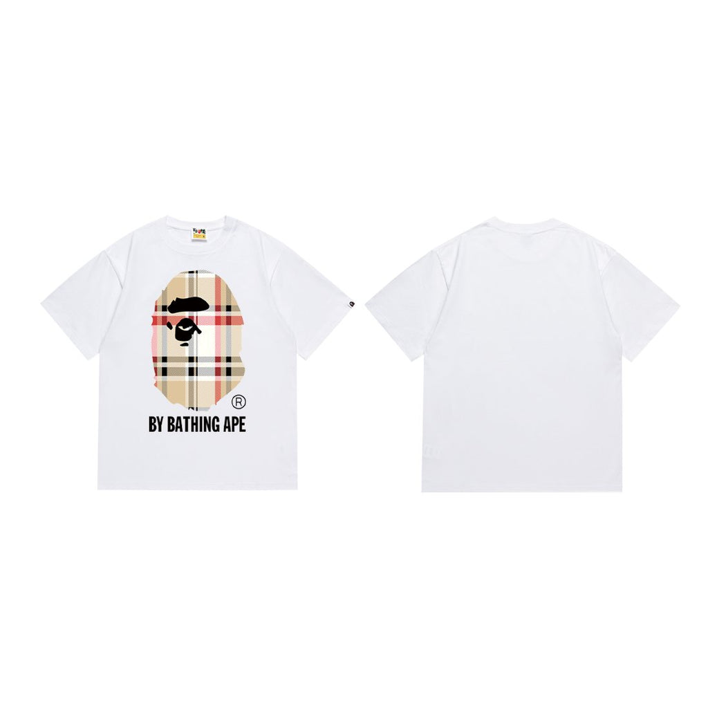 BAPE Check Ape-Face Graphic T-Shirt