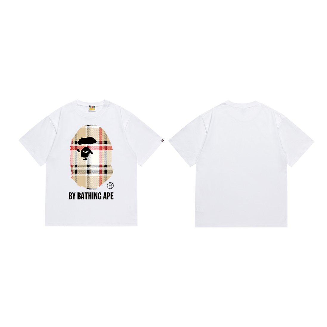 BAPE Check Ape-Face Graphic T-Shirt