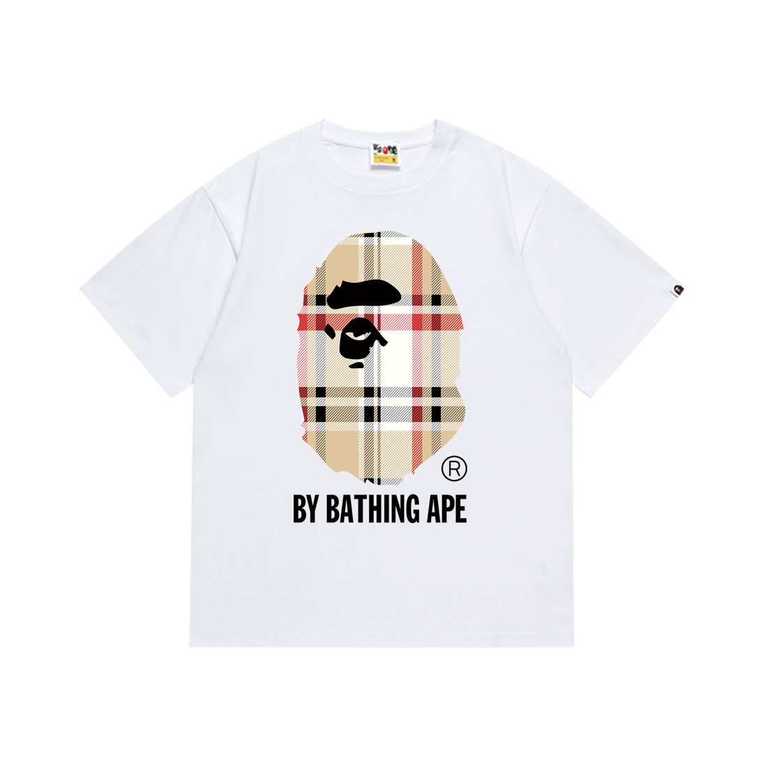 BAPE Check Ape-Face Graphic T-Shirt