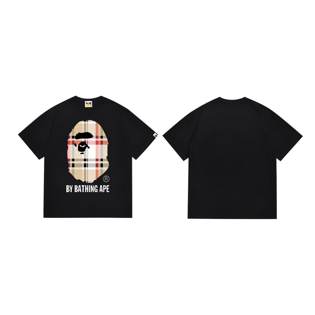 BAPE Check Ape-Face Graphic T-Shirt