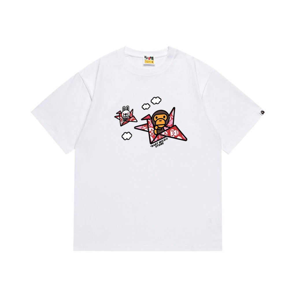 BAPE Airplane Cartoon Graphic T-Shirt