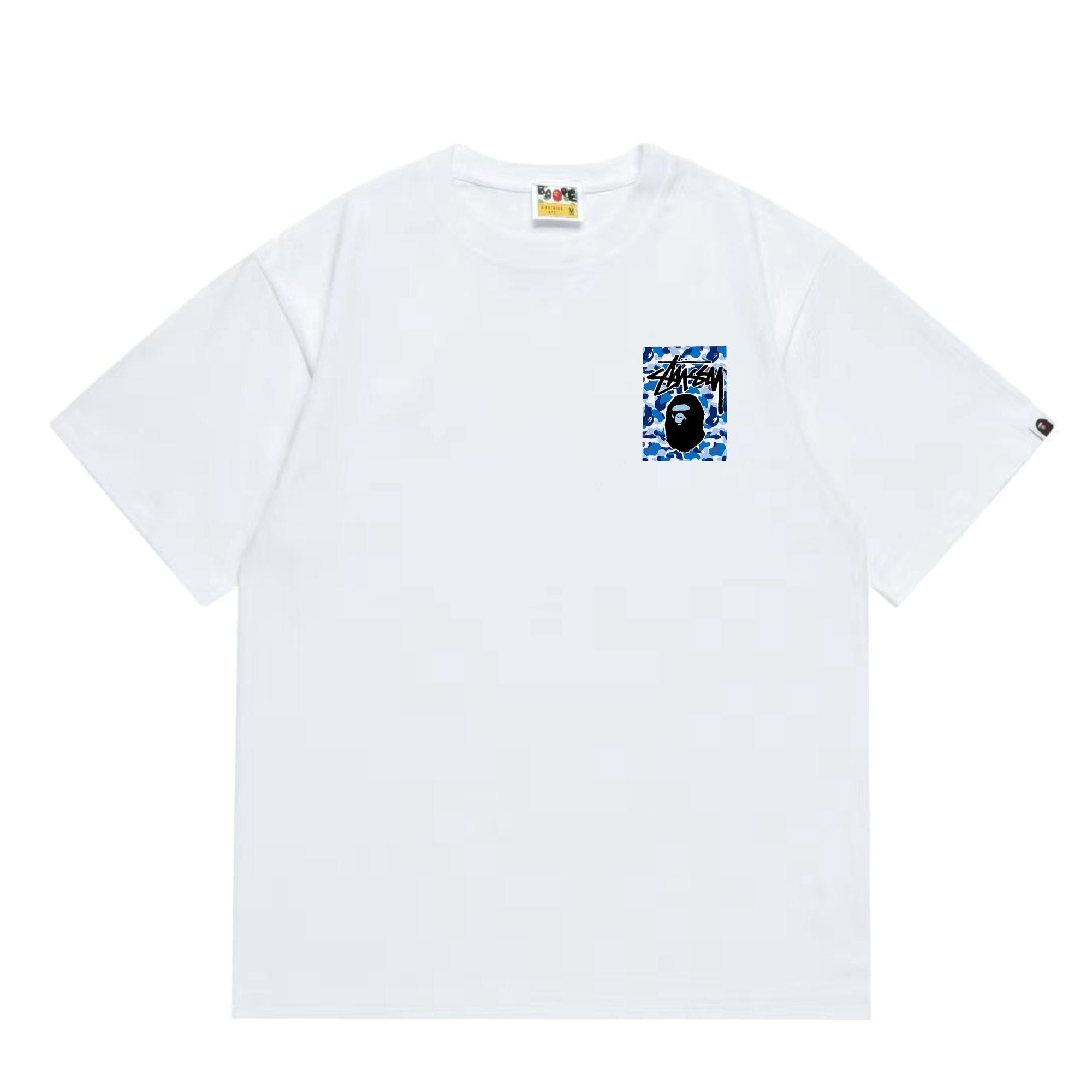 BAPE Blue Camo Black Ape Graphic T-Shirt