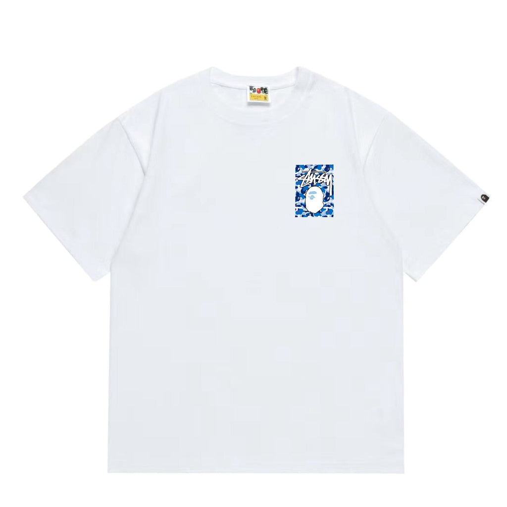 BAPE Blue Camo Ape Graphic T-Shirt