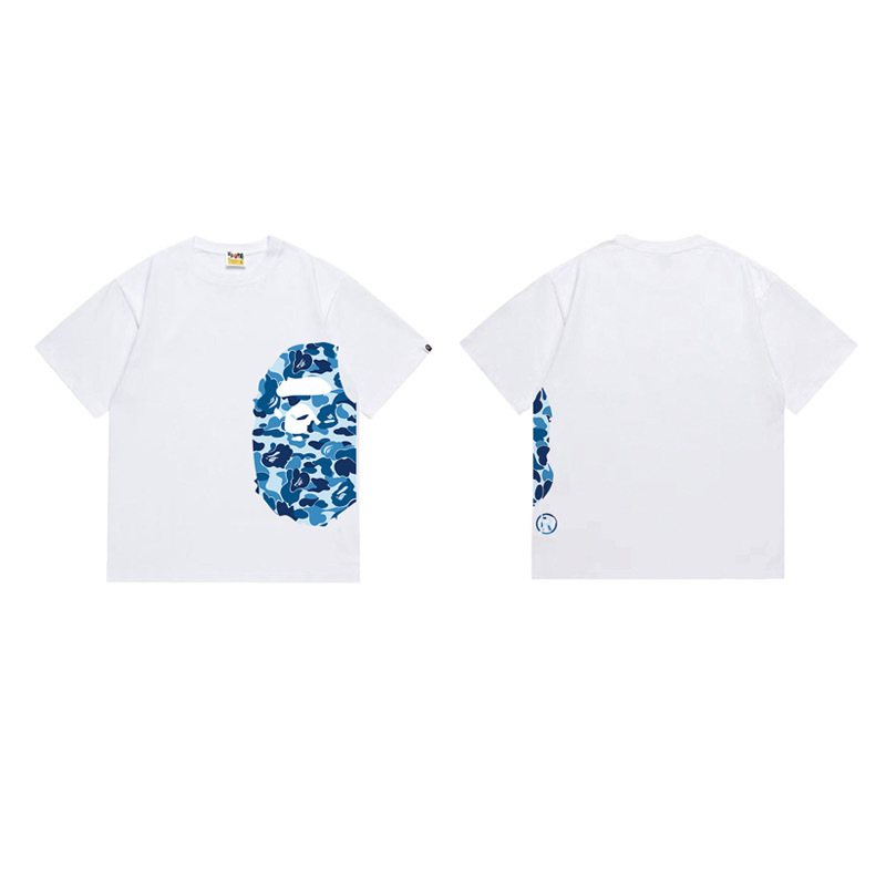 BAPE Blue Camo Ape-Head Graphic T-Shirt