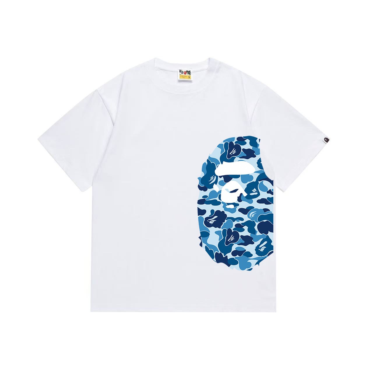 BAPE Blue Camo Ape-Head Graphic T-Shirt