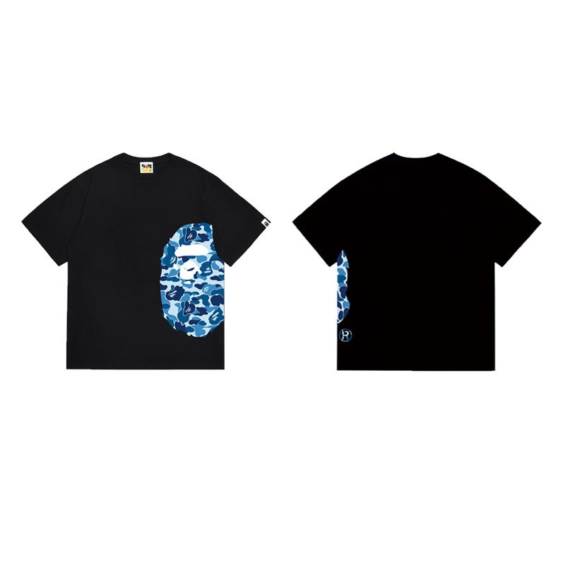 BAPE Blue Camo Ape-Head Graphic T-Shirt