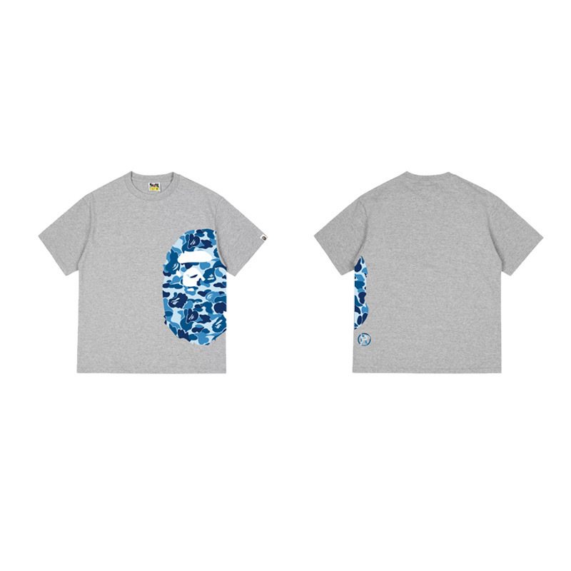 BAPE Blue Camo Ape-Head Graphic T-Shirt