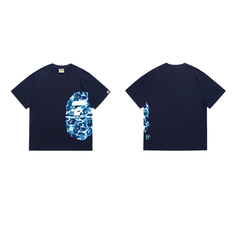 BAPE Blue Camo Ape-Head Graphic T-Shirt