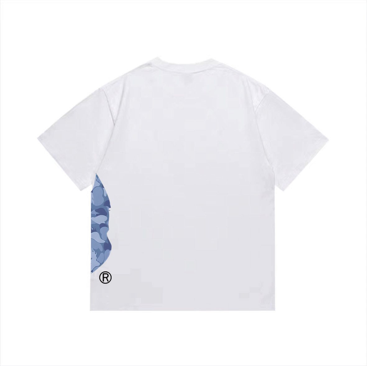 BAPE Blue Camo Ape-Head Side Graphic T-Shirt