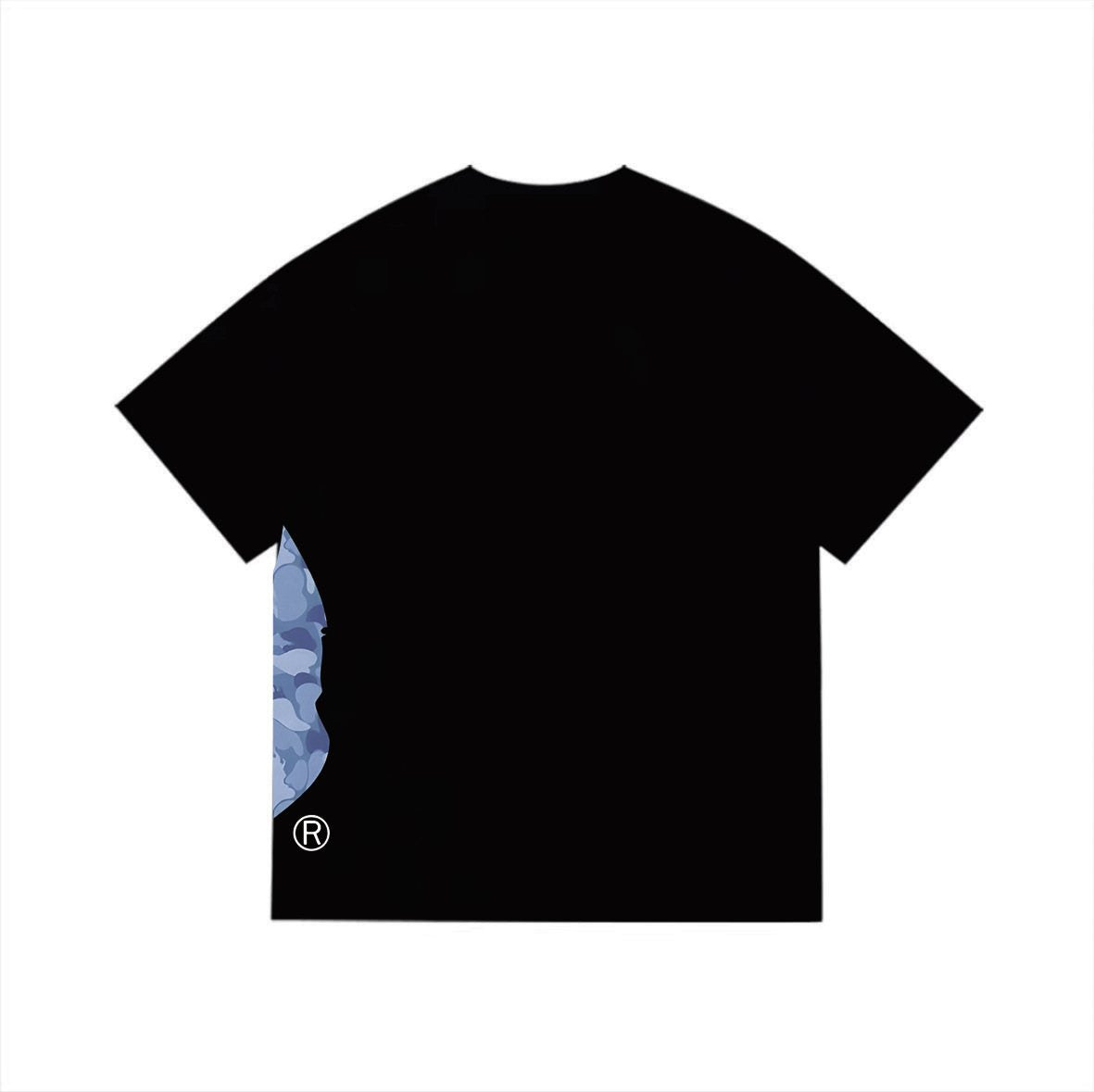 BAPE Blue Camo Ape-Head Side Graphic T-Shirt