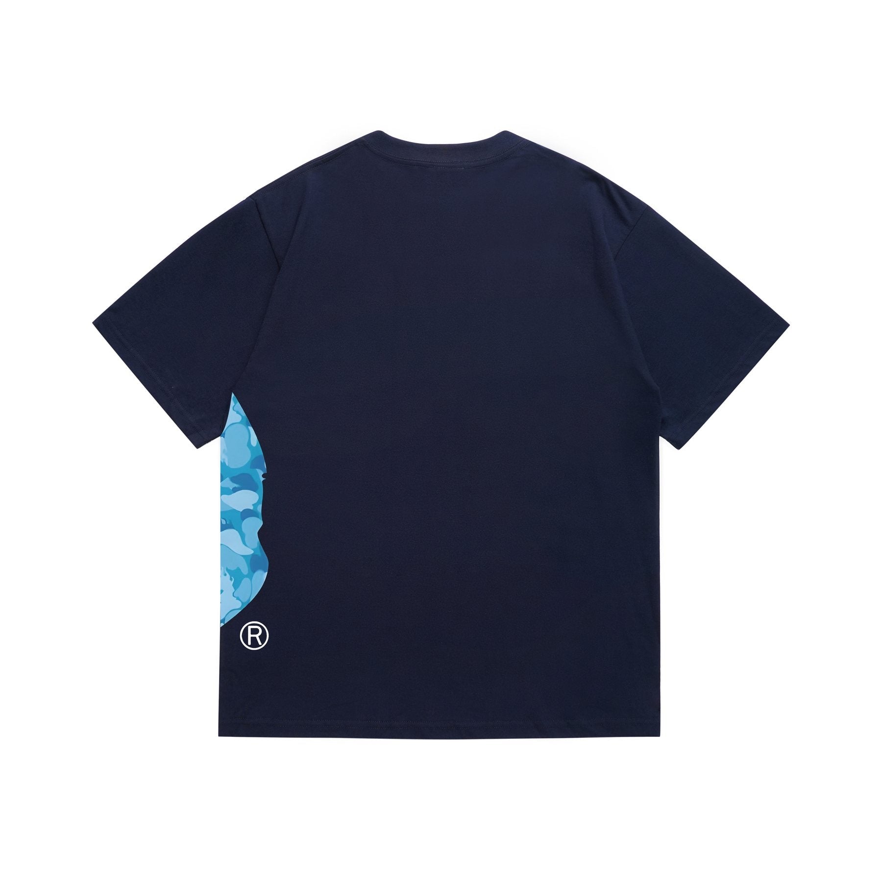BAPE Blue Ape-Head Side Graphic T-Shirt