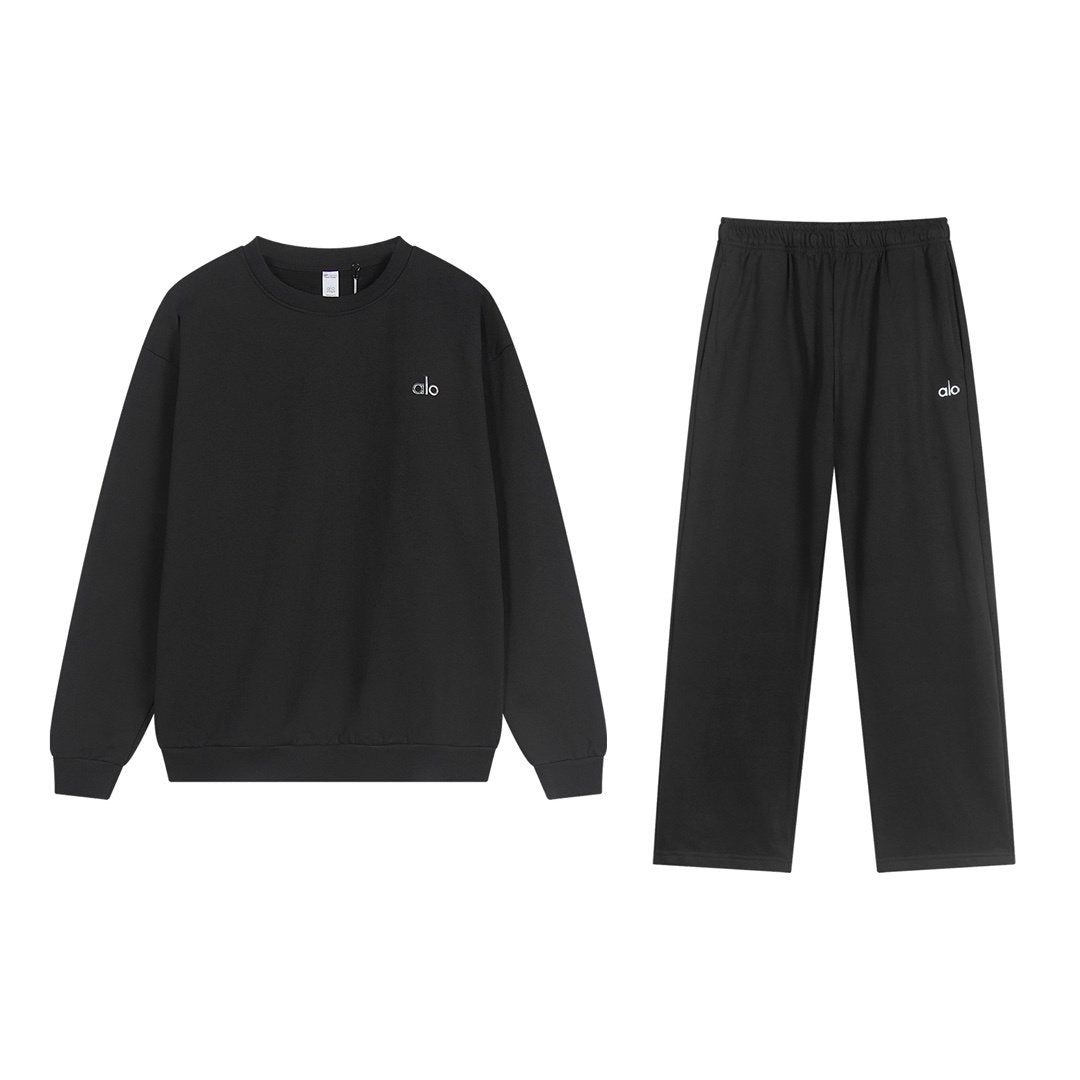 alo Small Logo Crewneck Sweatshirt & Sweatpants Matching Set