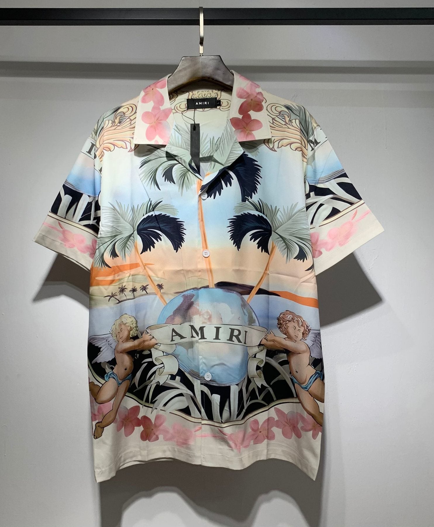 AMIRI Tropical Cherub Graphic Short-Sleeve Set