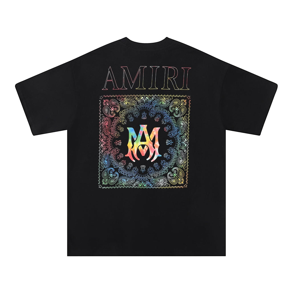 AMIRI Rainbow Bandana Back Graphic T-Shirt